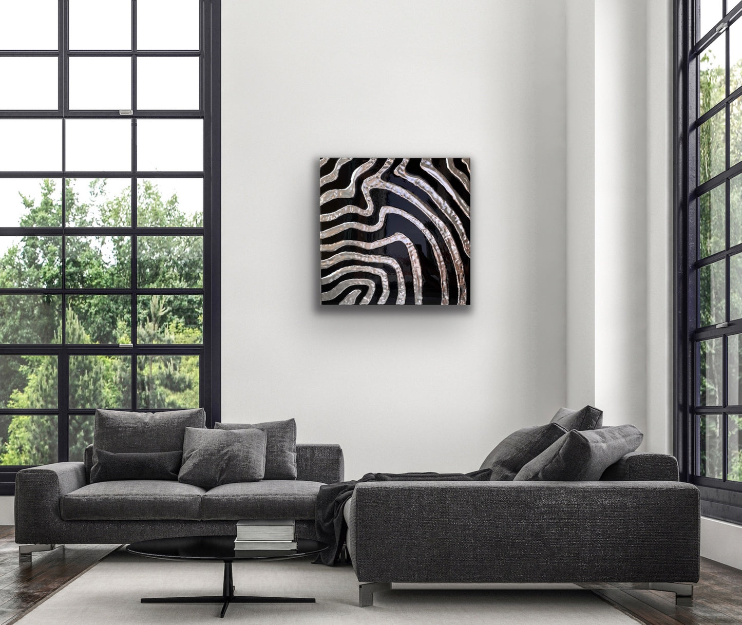 MARES DE PLATA: Tranquilidad Reflejada en 50x50 cm by Miriam Herencias