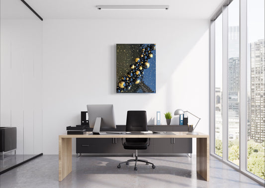 BURBUJAS DE CHAMPAGNE: Brindando Elegancia en Lienzos 40x50 cm by Miriam Herencias