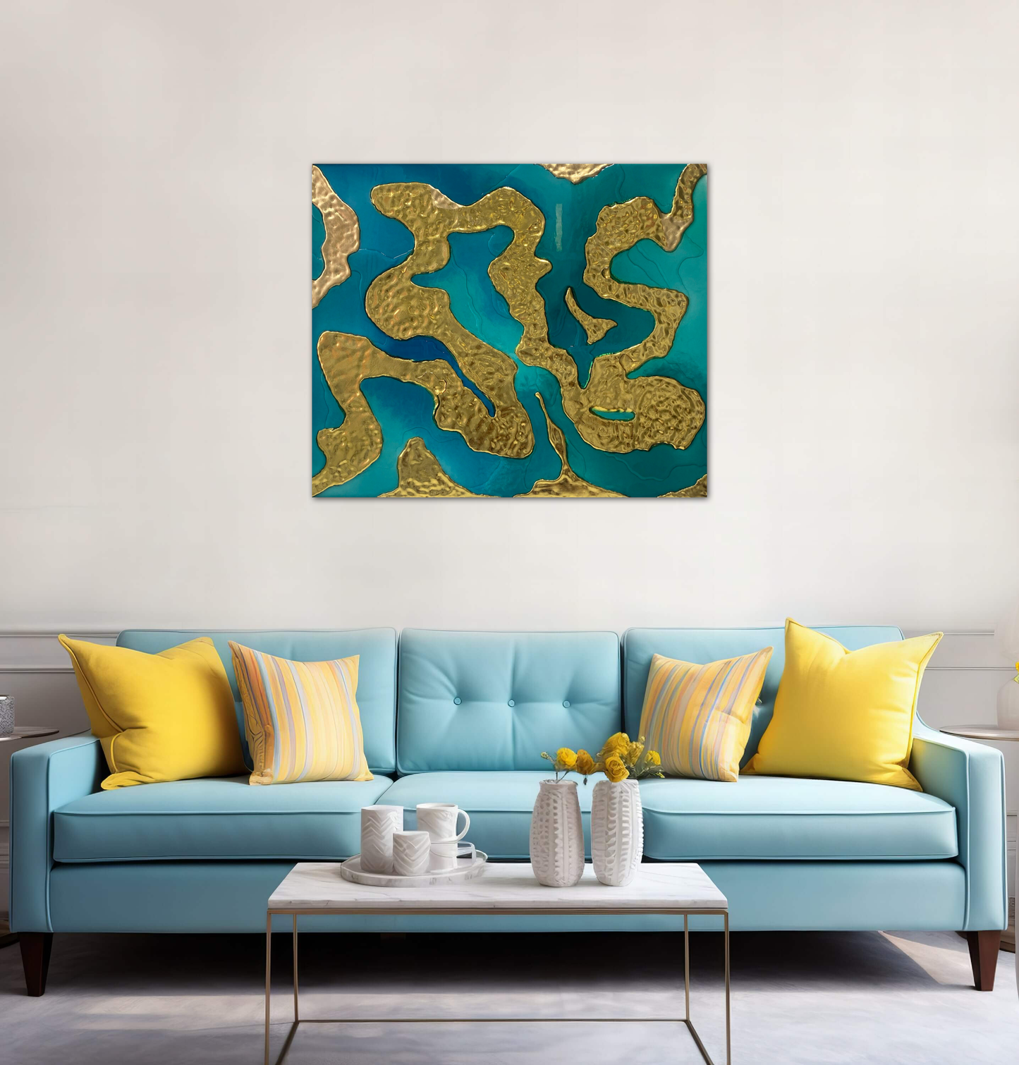 AURORA MARINA: Belleza Submarina en un Lienzo de 55x46 cm by Miriam Herencias