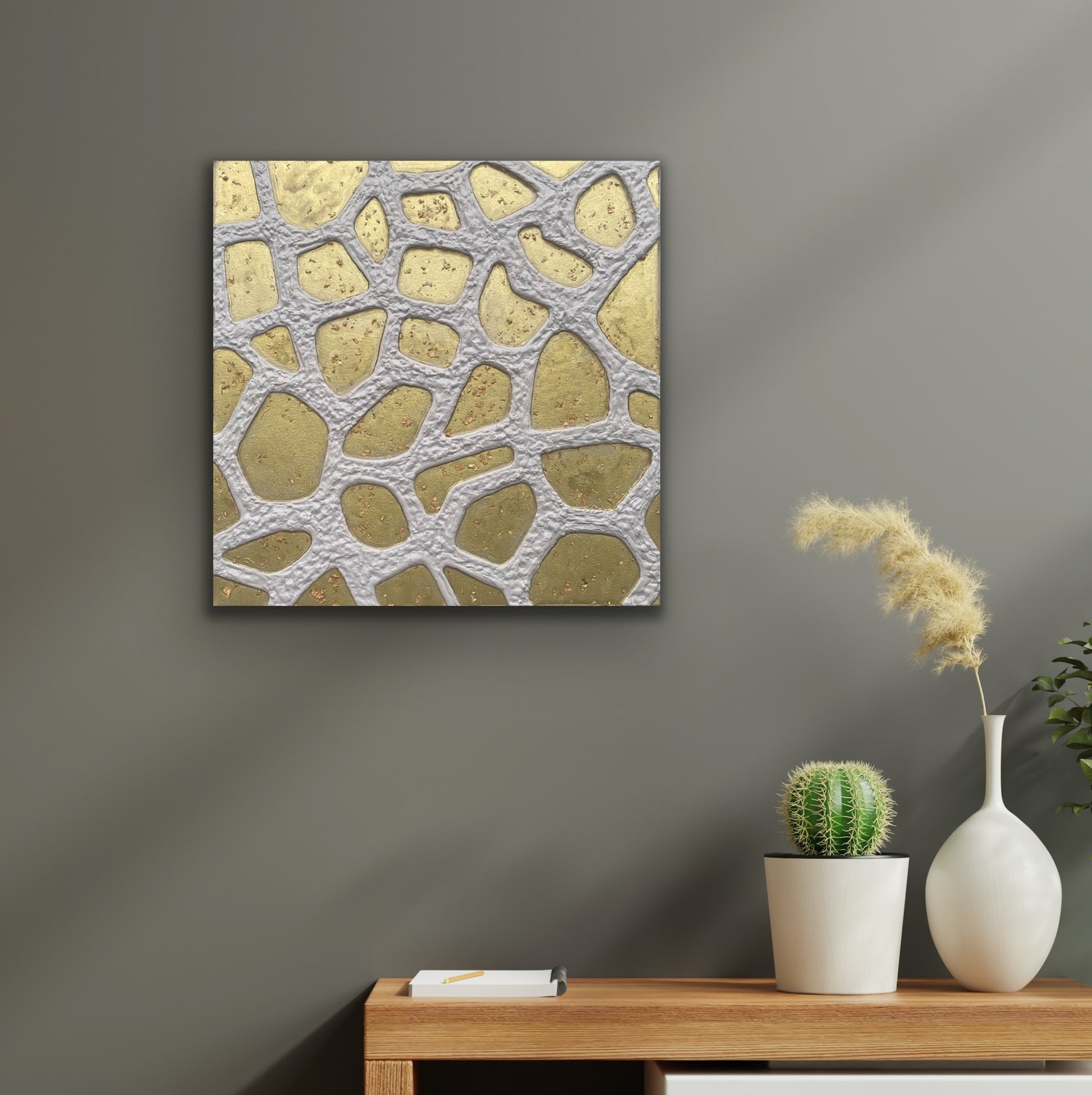 Cuadro 'Piel de Jirafa': Mockup que destaca la elegancia y el patrón distintivo de esta obra de arte.